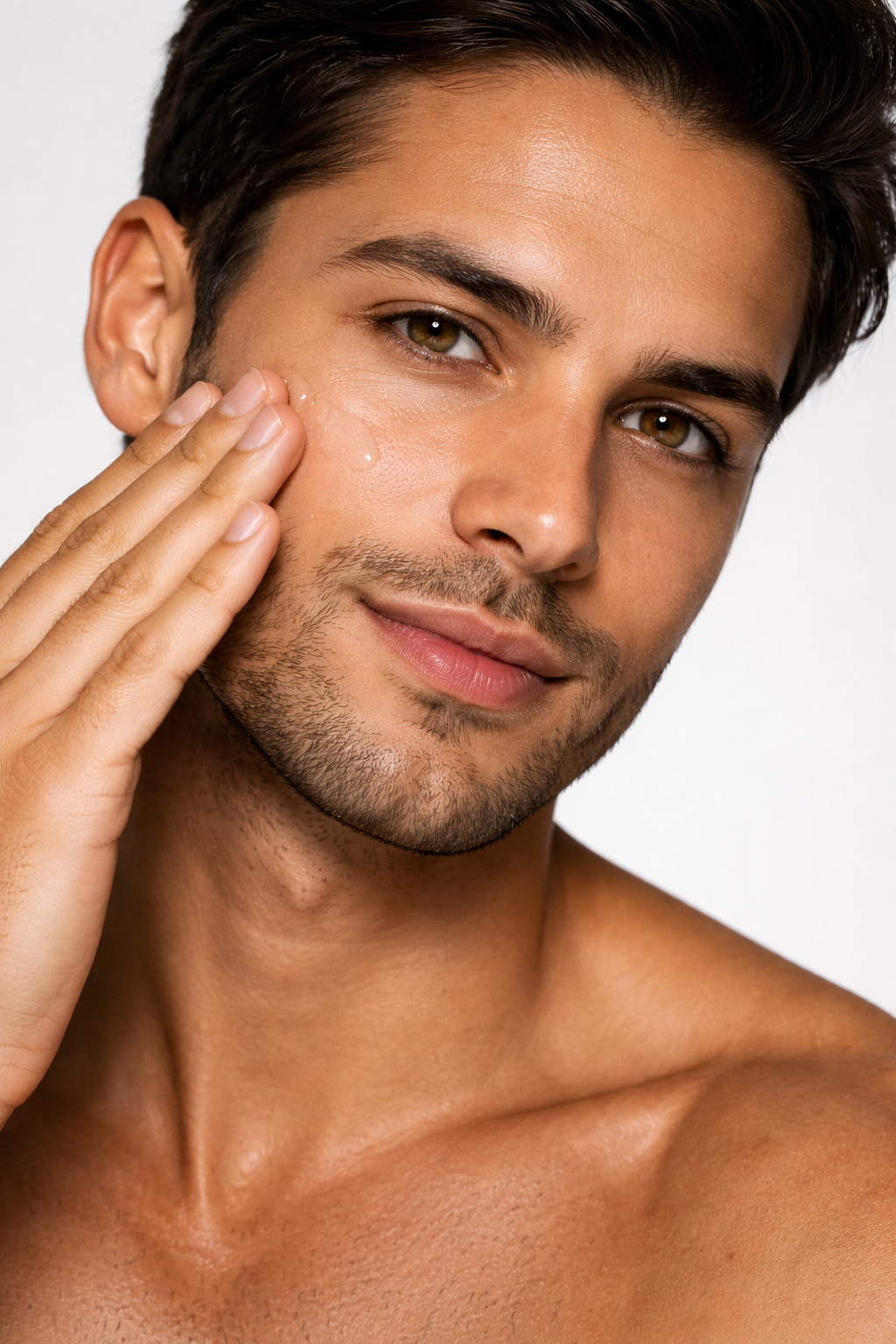 Applying facial serum to support skin barrier repair, hydration, and recovery after treatments for smoother, healthier skin