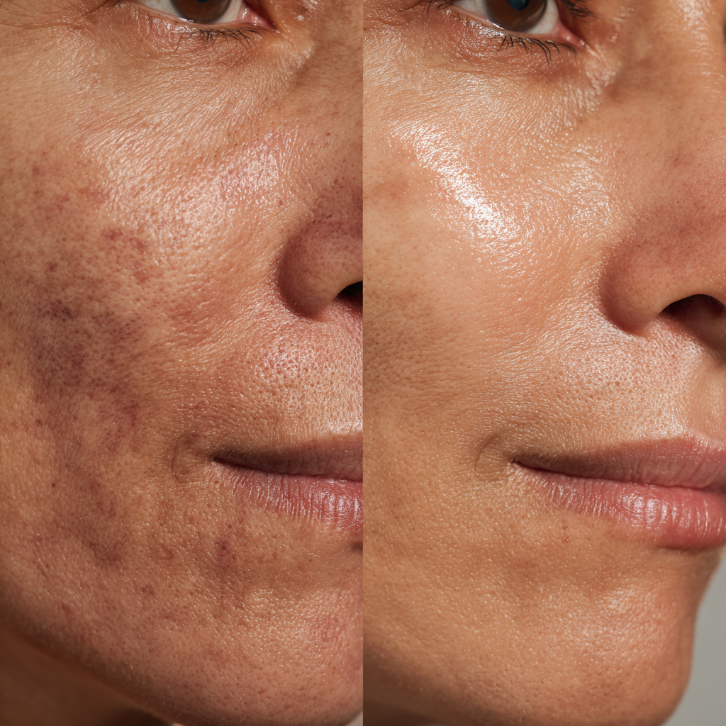 Glowing skin inspired by Alix Earle skincare routine, highlighting hydration, barrier support, and radiant skin results