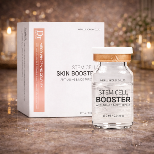 Dr. Drawing Stem Cell Ampoule on a wooden surface.