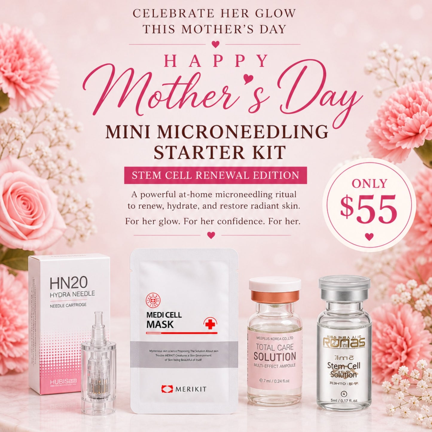 Mini Microneedling Starter Kit – Stem Cell Renewal Edition